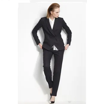 

Custom Black Special Bussiness Formal Elegant Women Suit Set Blazers Pants Office Suits Ladies Pants Suits Trouser Suits