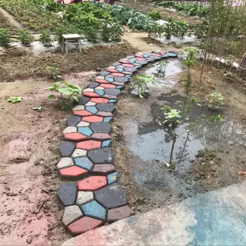 

DIY Path Maker Mold Driveway Paving Brick Patio Concrete Slabs Path Pathmate Garden Fence Walk Maker Mould Manually Molds AXIR