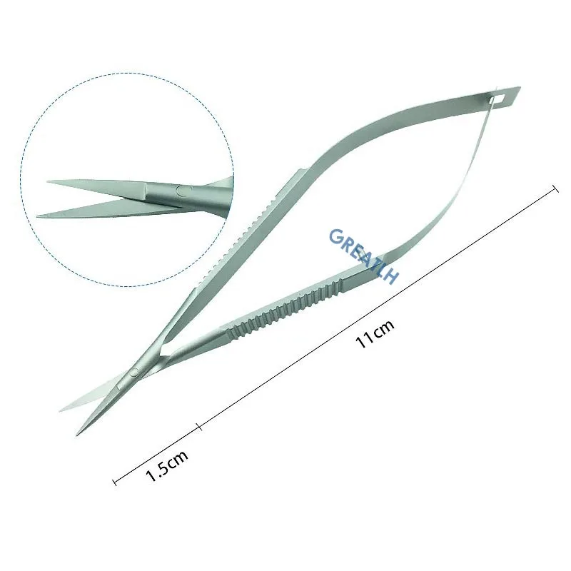 Castroviejo Corneal scissors Capsule membrane scissors Titanium/stainles steel Micro ophthalmic instruments