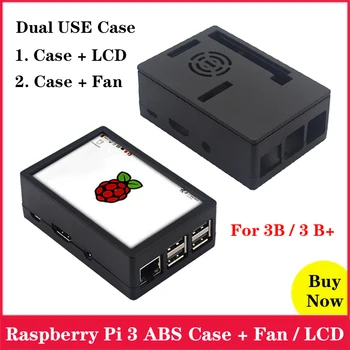 

Raspberry Pi 3 ABS Case with 3.5 inch Touch Screen LCD Display or Plastic Box Enclosure with Fan for Raspberry Pi 3 Model B 3 B+