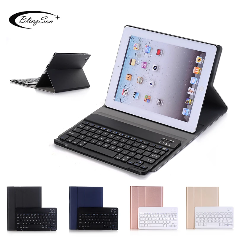 Клавиатура чехол для ipad 2 3 4 Bluetooth клавиатура кожаный планшета Apple iPad 9 7 умный с