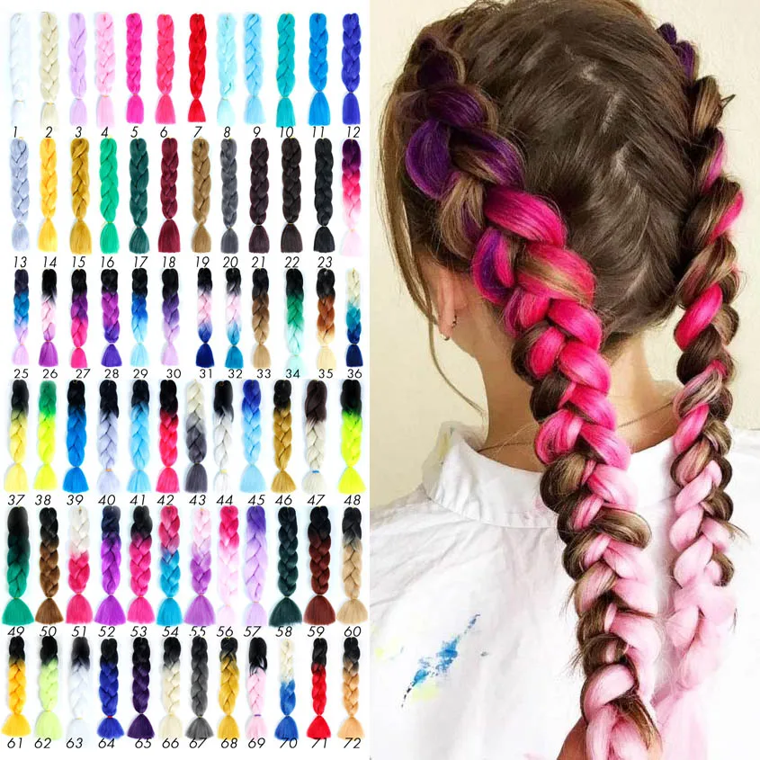 

African dreadlocks wig black big braid double color gradient reggae big braid Headwear Synthetic Braiding Hair