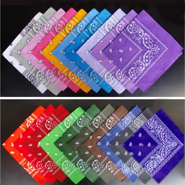 Cotton Square Handkerchief Hip Hop Sport Head Wrap Neck Scarf Wristband Mask Unisex Non-Fading Pocket Towel Printed | Аксессуары для