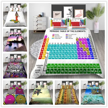 

Soft Luxury Bedding set Single Double King Size Comforter Cover with beautiful scenery 2/3pcs of Bedding Cover Suit