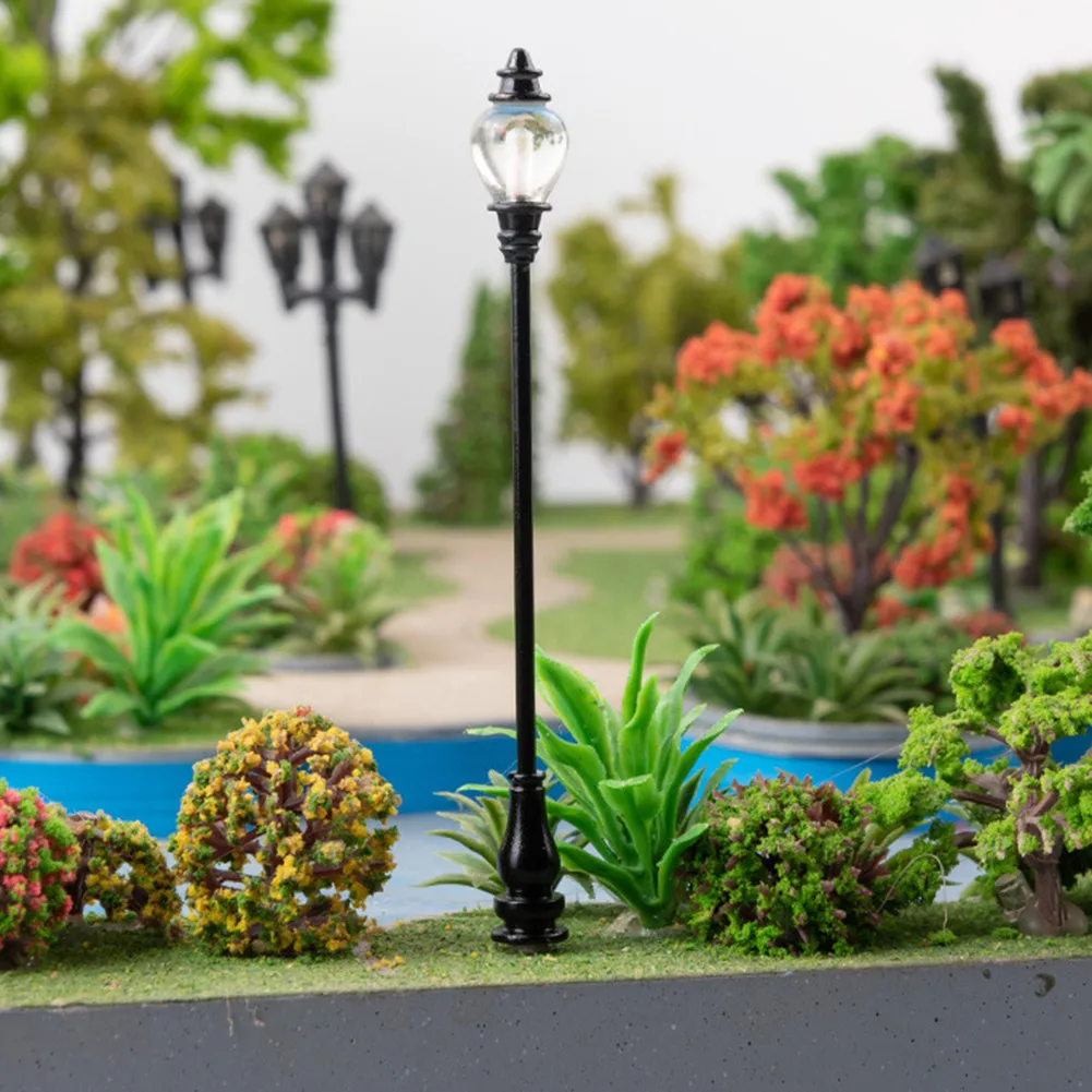 10pcs Model Railroad Train OO/HO Scale Lamp Posts Led Street Light Lamp Train Artificial Miniature Railroad Decoration Landscape