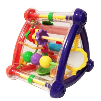 

3D Flip Triangle Rattle Colorful Baby Triangle Rattle Toy Educational Toy for Baby Spinninges Sensory Play Developmental Toy