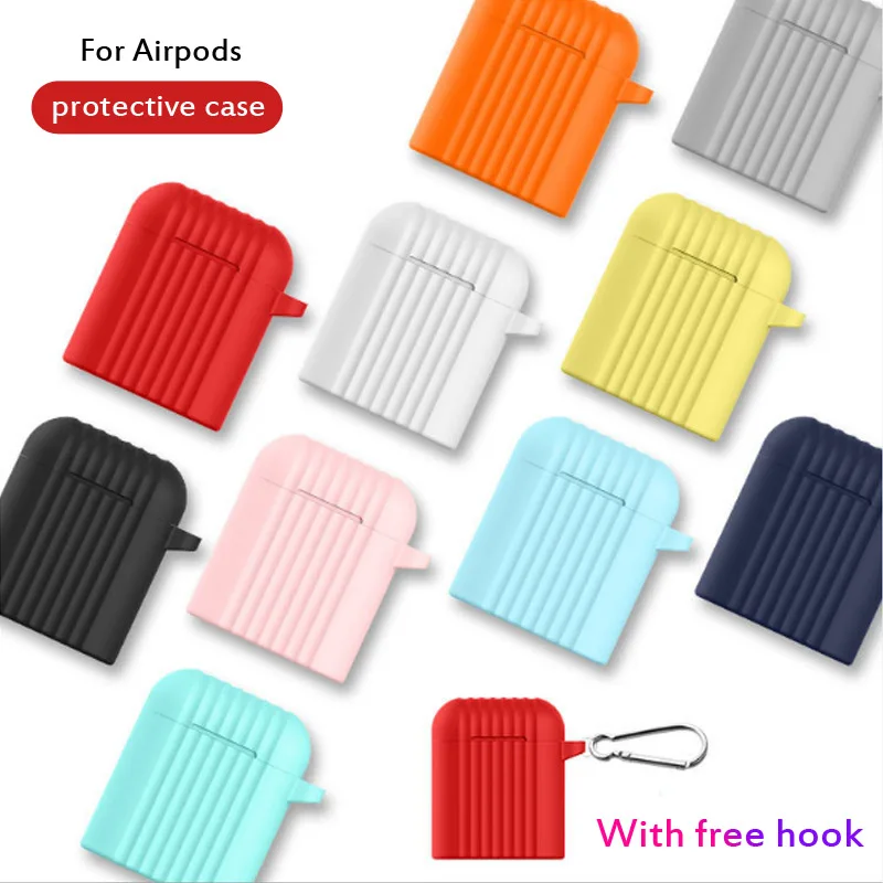 

Trolley Soft Silicone Case Earphones For Apple Airpods Case Wireless Bluetooth Earphone Protective Cover Box for Air Pods Bag