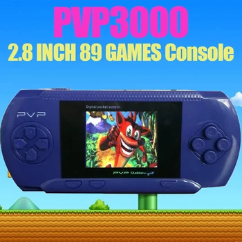 

PVP3000 Mini Retro Handheld Game Console Player 2.8 inch for Kids Portable Classic Game Controller 89 Games TV AV Output