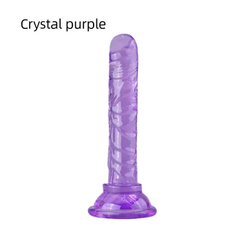 Realistic Dildo Anal Masturbator Sex Toys for Couples Crystal Jelly Dildo Suction Cup Penis Thrusting Dildo Phalos for Women Hot 5