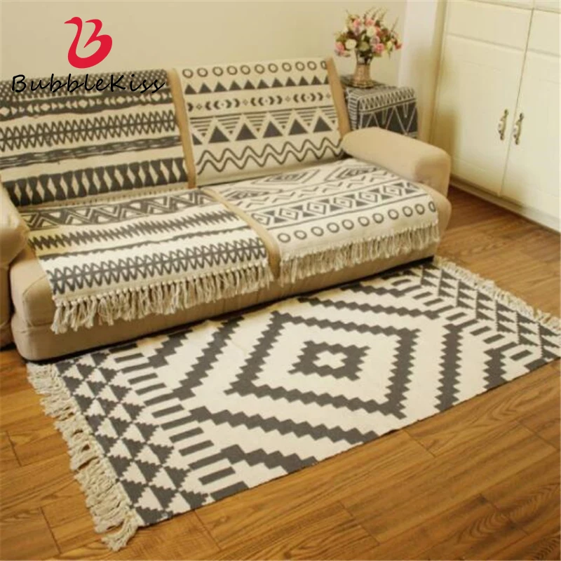 Cotton Soft Tassel Home Carpets For Living Room Bedroom Kid Room Decorate Home Carpet Floor Door Mat Simple Nordic Area Rug Mat Cotton Soft Tassel Home Carpets For Living Room Bedroom Kid Room Decorate Home Carpet Floor Door Mat Simple Nordic Area Rug Mat