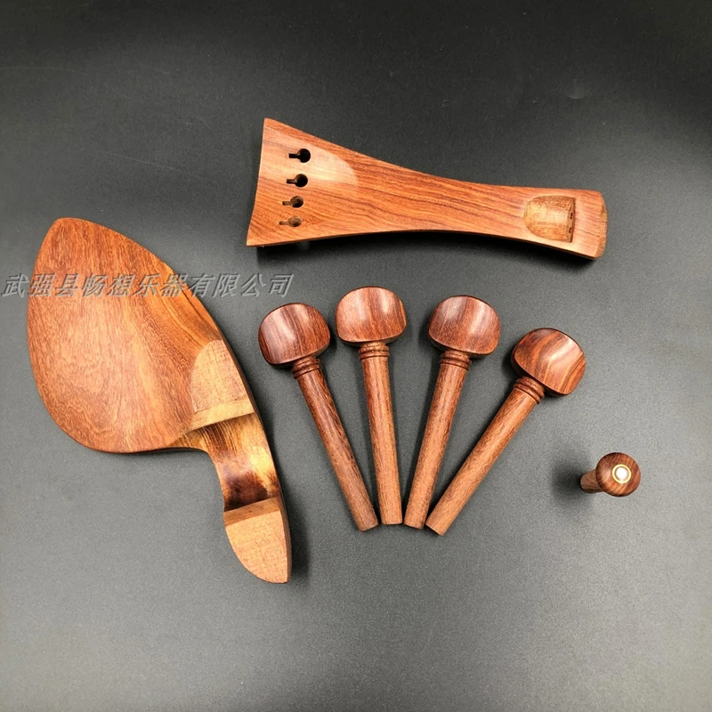 1set High quality 15"-16" viola rosewood accessories parts fittings,Tailpiece+Tuning pegs+Endpins+Chin rest/Chin Holder