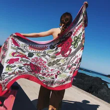 Весенне-летние новые шарфы бикини покрытие Женский Национальный Стиль шаль пляжное полотенце-шарф большой солнцезащитный крем