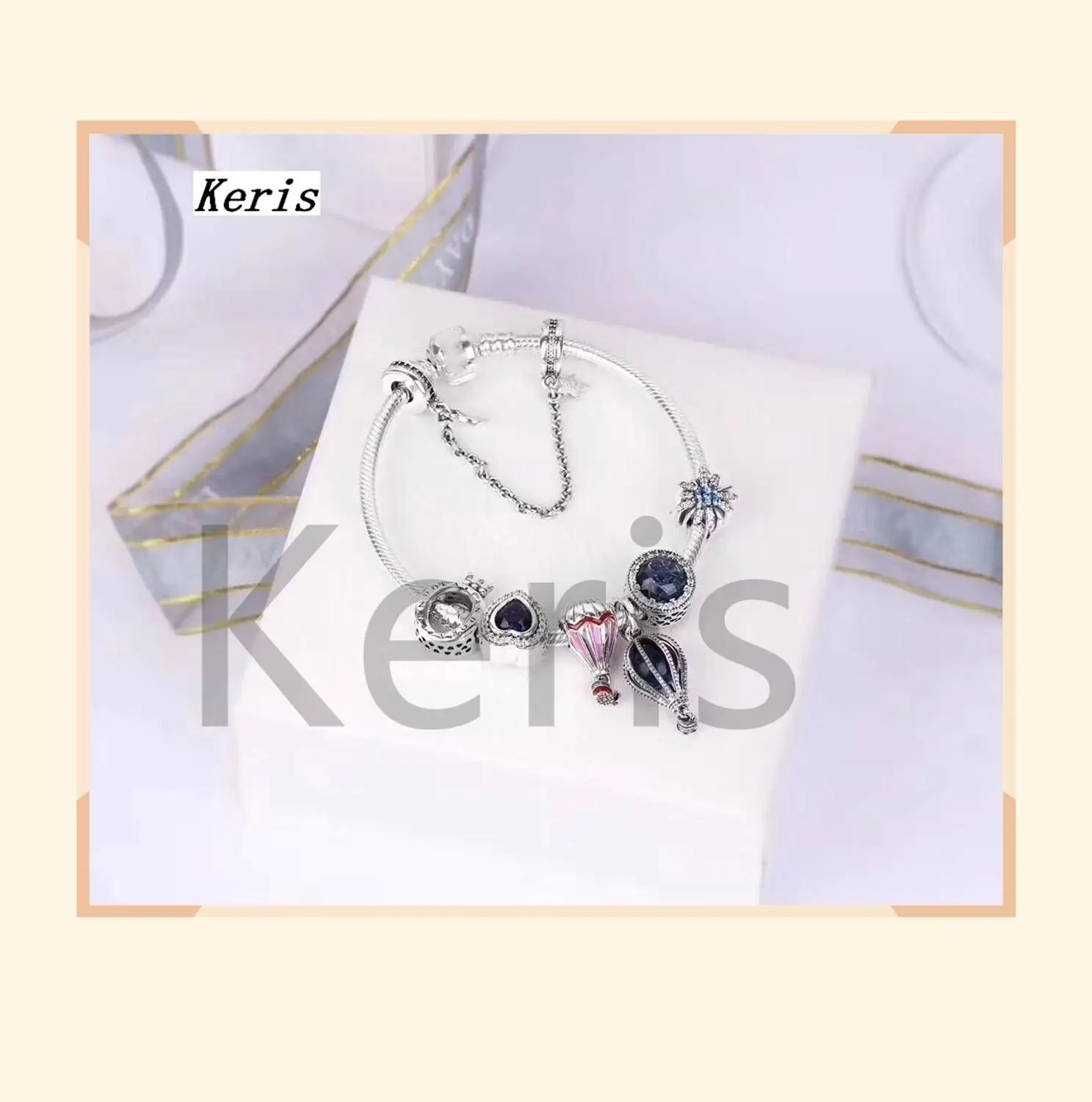 

High Quality Reproduction 1:1 100%925 Silver Hot Air Balloon Charm Design Beads Bracelet Free Of Charge