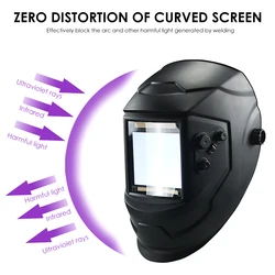 Casque de soudage solaire à grande vision 3.94 "X3.66", couleur réelle, obscurcissement automatique, masque de soudage pour TIG MIG MMA, meulage de soudage à l'arc 