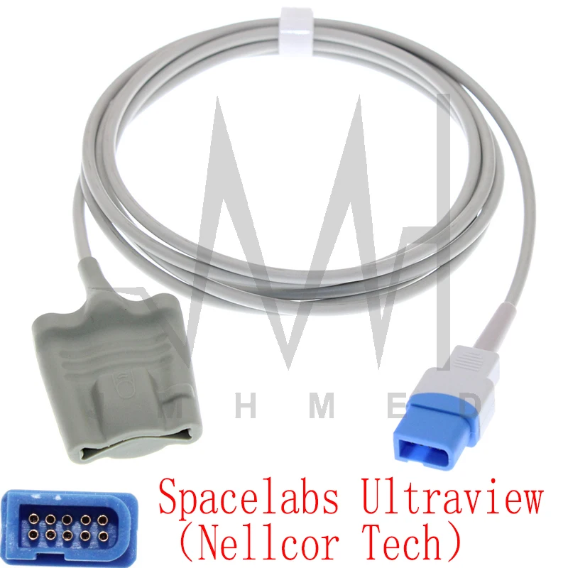 Nellcor Tech for Pulse Oxygen Sensor of Spacelabs Ultraview Monitor 10pin 3m Oximetry Probe Cable Adult/Child/Neonate/Ear/Finger | Красота и
