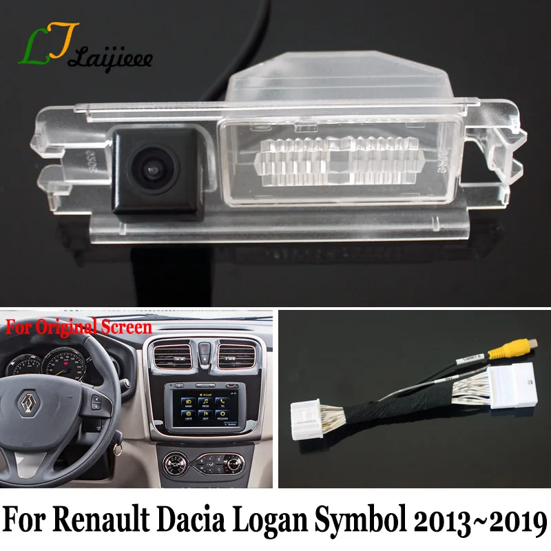 Камера заднего вида для renault dacia Logan II Symbol III 2013~ /24Pin Кабель-адаптер для автомобильный щиток автомобильная парковочная камера