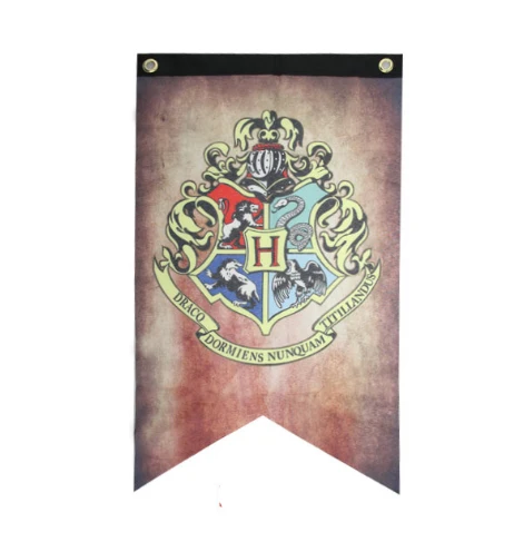 Gryffindor вечерние принадлежности для дня рождения, флаг колледжа, баннеры для мальчиков и девочек, украшение на Хэллоуин, рождественский подарок - Цвет: Светло-серый