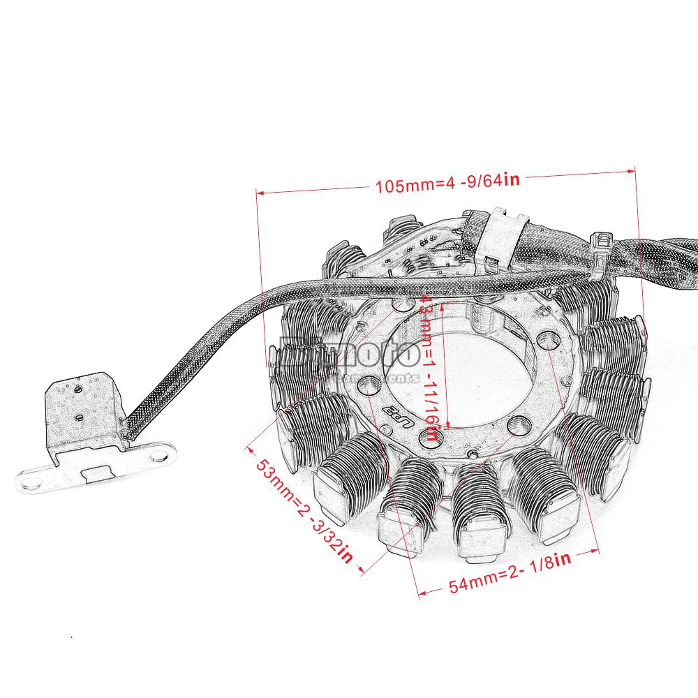 BJMOTO Мотоцикл Магнето генератор статора катушки для Suzuki LTZ400 Quadsport Z400 2009/2012- 32101-33H00