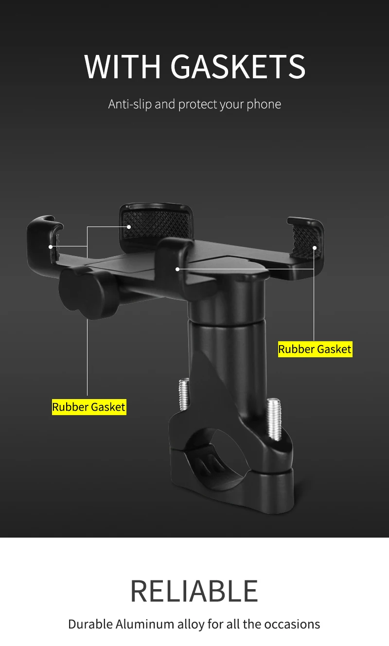 Универсальный держатель для мобильного телефона из алюминиевого сплава, регулируемый держатель для велосипеда, нескользящая подставка для мобильного телефона MTB, аксессуары для велоспорта