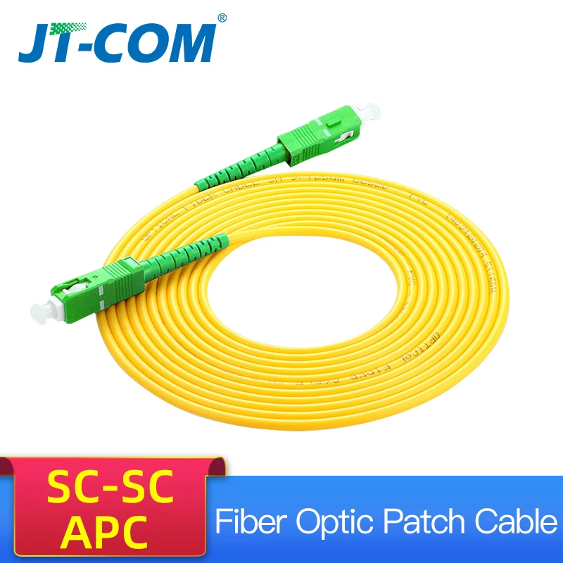 En oferta SC-Cable de parche de fibra óptica monomodo SC APC SM, 2,0mm, 3,0mm, 9/125um, FTTH, puente de fibra óptica, 3m, 5m, 10m, 30m NjooKg90