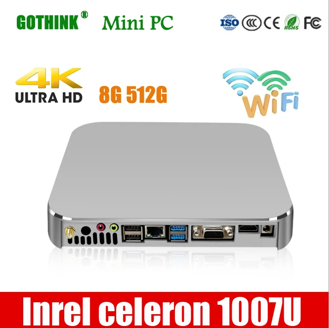 Мини-ПК GOTHINK Inrel celeron 1007U двухъядерный 1 5 ГГц частота поддержка XP WIN7/8/10 система LINUX 4G