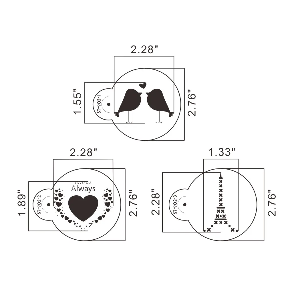 6 шт./компл. трафарет для выпечки для ко Дню Святого Валентина серии предложить брак трафарет торта свадебный торт и кекс украшения инструмент