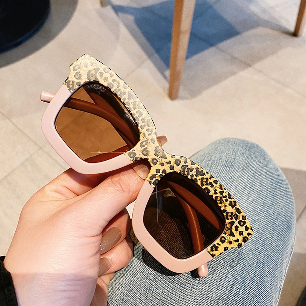 ZeroUV - Oversized Round Frame W/ Metal Square Tinted Lens Fashi