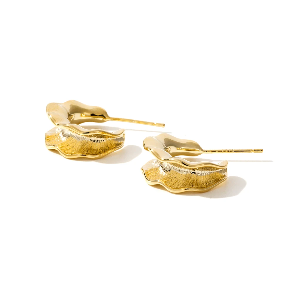 Yhpup корейские минималистичные золотые серьги-гвоздики, геометрические очаровательные металлические серьги Brincos для девушек, женские офисные вечерние ювелирные изделия, подарок S925