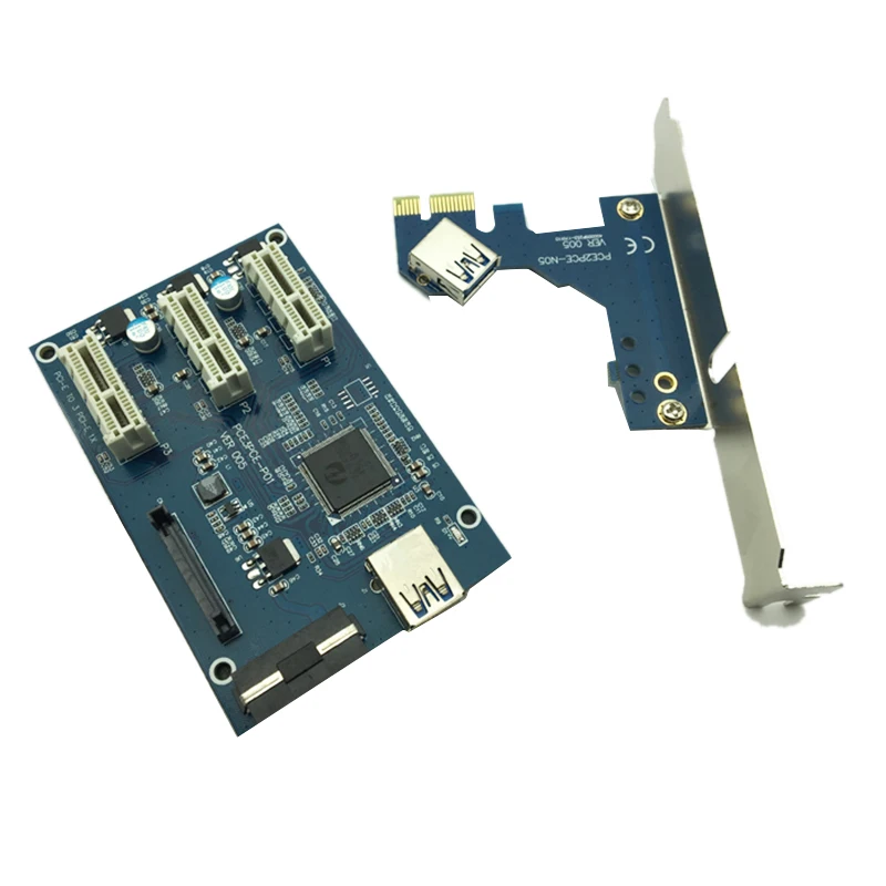 Pci E 1 до 3/4/2 Pci Express 1X Слоты Riser карта мини-itx к внешнему 3 Pci-E слот адаптер Pcie Порты и разъёмы мультипликатор карта