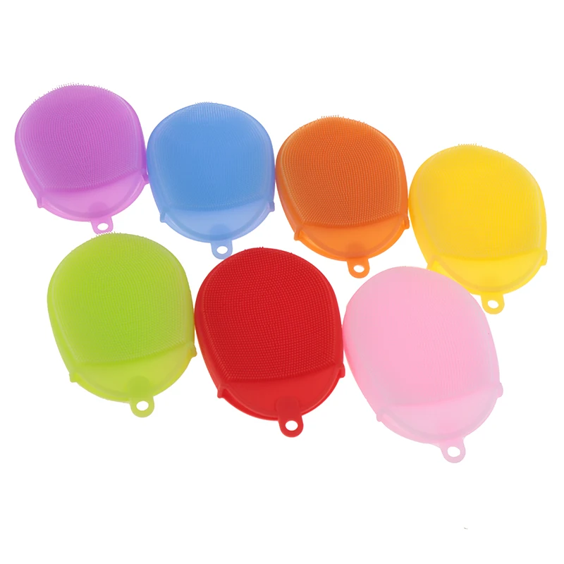 Silicone Face Bath Brush Scrub Skin SPA Massage Scrubber Sponge Body Scrubber Glove Anti Cellulite Shower Exfoliating Brush