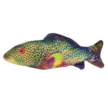

Catnip Simulation Grouper Fish Cat Playing Chew Toy Electric Rechargeable Teeth