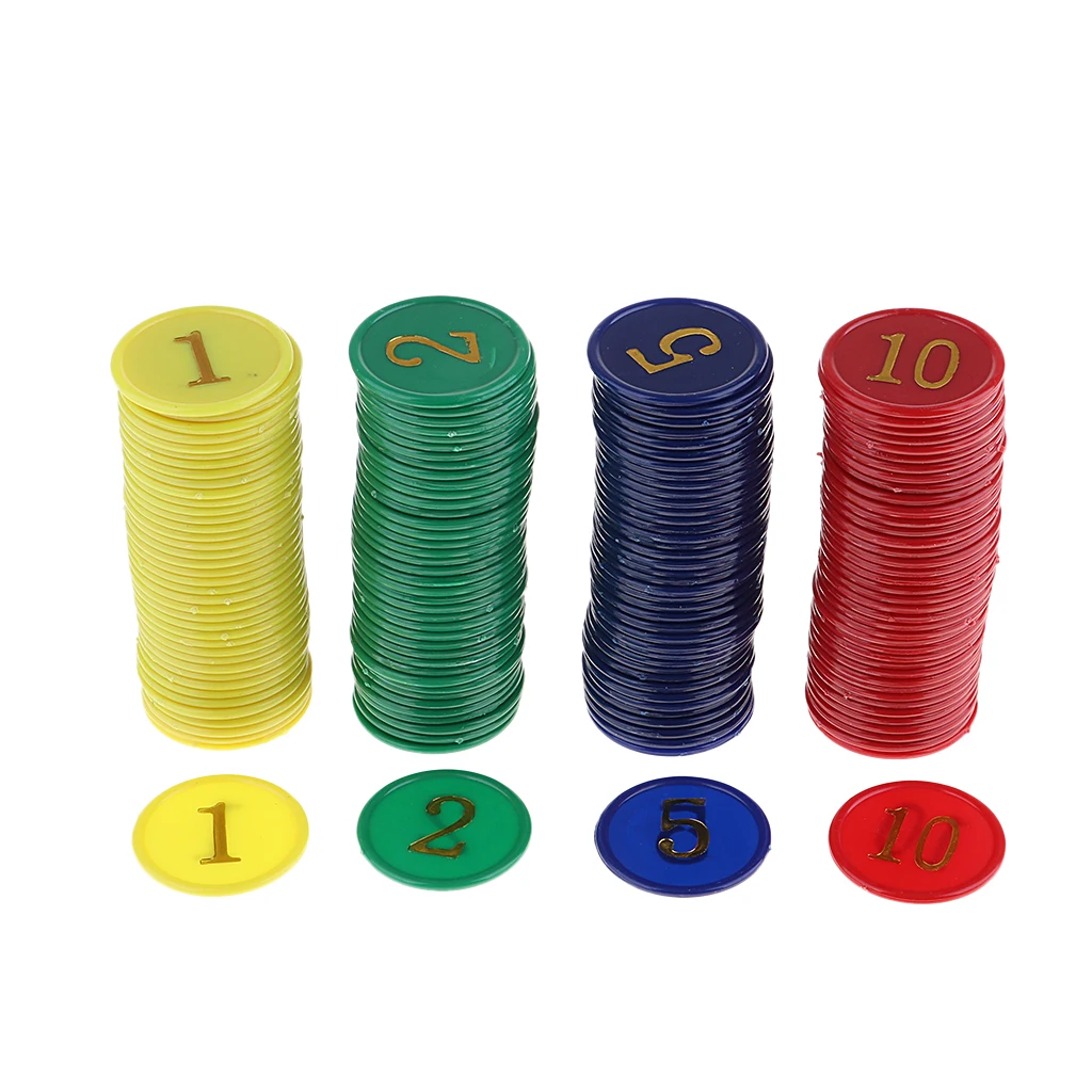 Board Game Gambling Chips for Poker Mahjong Werewolf Word Plate Gaming Accessory -160 Pieces