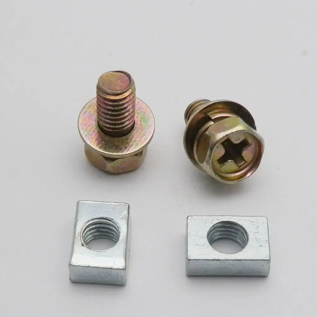 2 Set Universal Motorcycle Battery Terminal Screws Nut and Bolt M5x10mm M6x12mm 4Ah 5Ah 6AH 7Ah