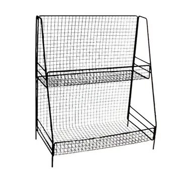 

1PC Iron Art Storage Holder Kitchen Storage Rack Sturdy Desktop Two Layer Cosmetics Storage Baskets for Kitchen Bedroom