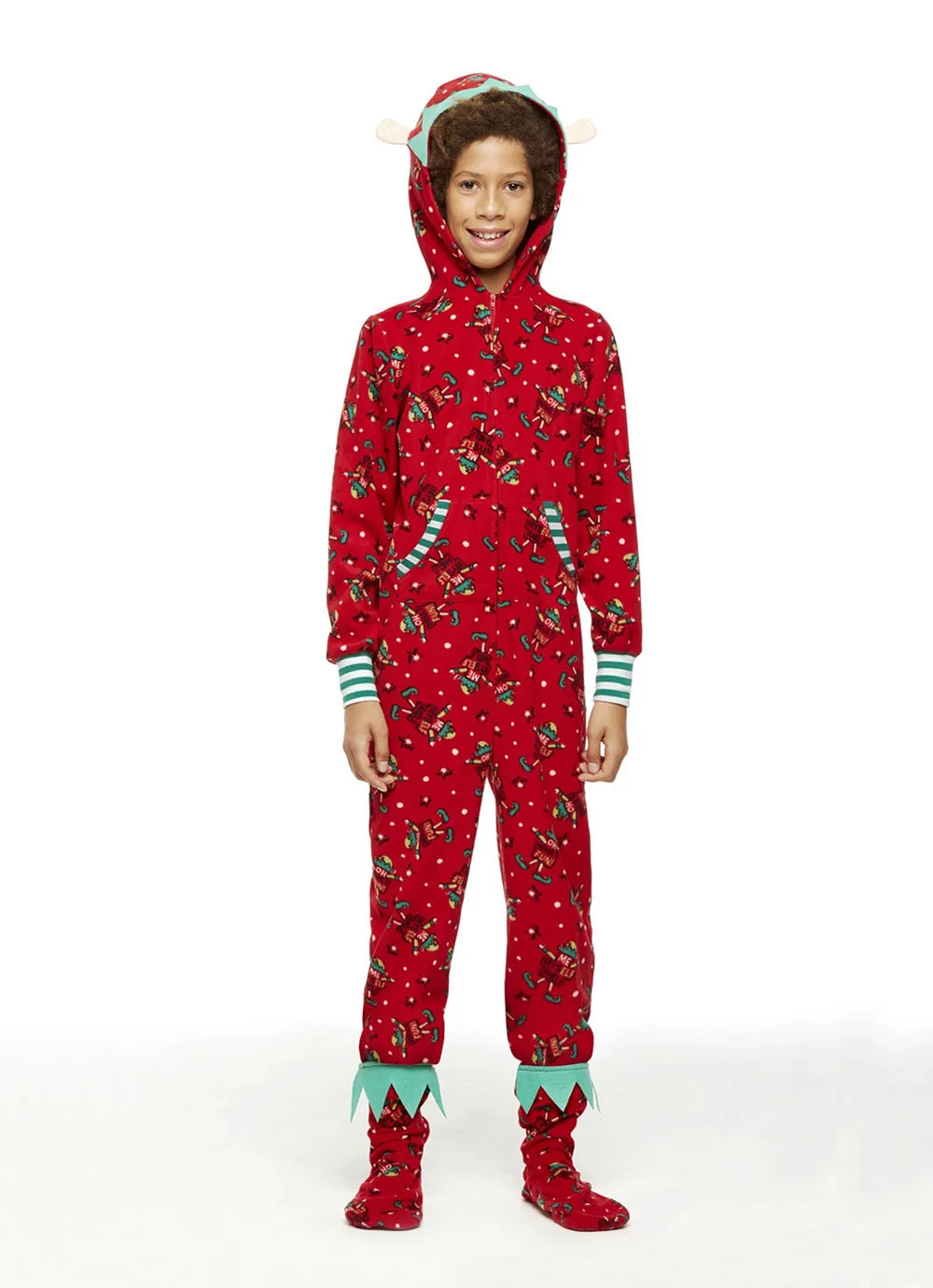 Fashion Lovely Comfortable Cotton Family Mums Matching Christmas Pajamas PJs Sets Romper Jumpsuit Xmas Gift Sleepwear Nightwear Outfit Clothes Red (18)