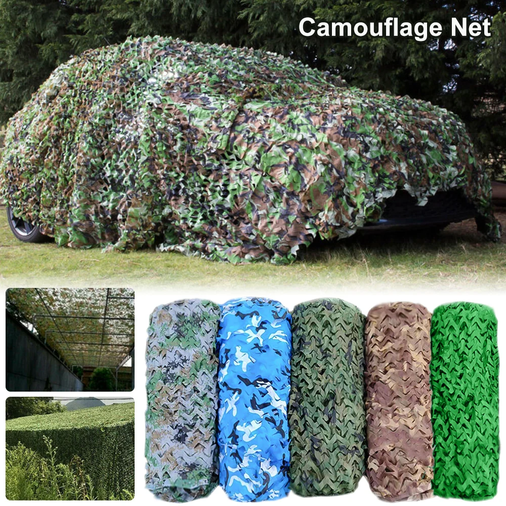 Military Hunting White Camouflage Netting Military Style Mesh Rope Backing 3x2m 
