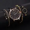 Conjunto de relojes de cuarzo de cuero para mujer, 5 uds., de pulsera, sencillos, romanos, regalo, informal, gran oferta, 2022 ► Foto 1/6