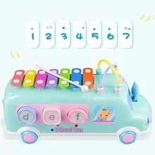 Горячая Автомобиль ксилофон Многофункциональный Раннее Обучение музыки подарок для детей