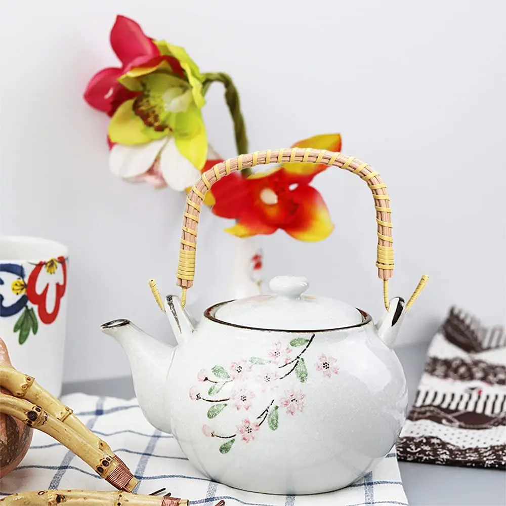 Rattan Woven Teapot Handle Kung Fu Tea Pot Japanese Wired Teapot Replacement For Ceramic Pot Pottery Pots tea pot handle
