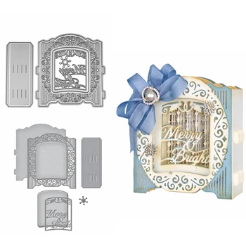 

Vignette Cabinet 3D Etched Frames Die Sets Metal Cutting Dies Stencils 3D Frames Die Cut For Card Making DIY New 2019