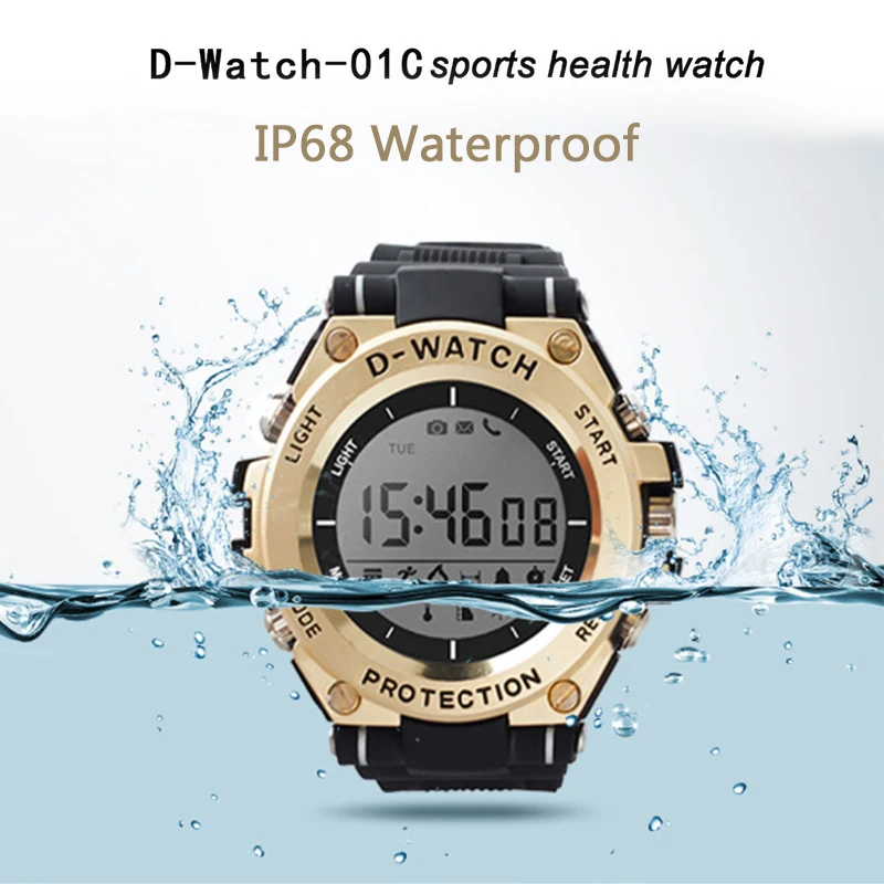

Satxtrem IP68 Sport Watch D-Watch 30M Waterproof Bluetooth Men Smart Watch Temperature Health WristWatch For Android Phone IOS
