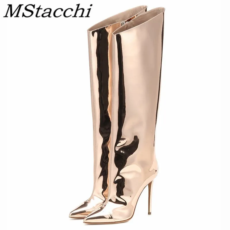silver pointed boots