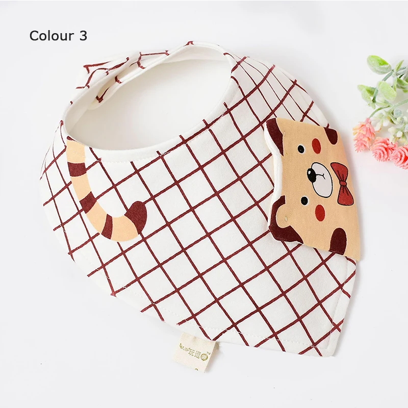 Cartoon Baby Triangle Bandana Bibs Newborn Boys Girls Absorbent Burp Cloths for Teething Lovely Printing Saliva Towel Adjustable