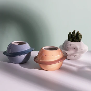 Maceta de cerámica para suculenta maceta de balcón, macetas de cerámica para decoración de escritorio, Mini maceta para plantas y jardín