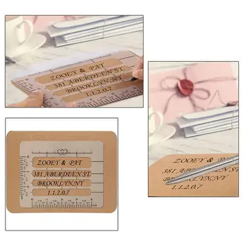 

4pcs Notebook Multi-use Envelope Handwriting Practice Guide Stencil Postcards Addressing Letter Set Diary Craft Rulers Temp G5T5