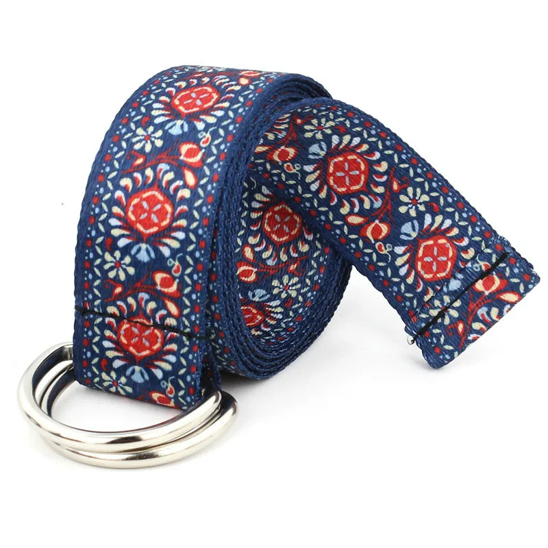 23 Model Sells Well Boho Girl Double-sided Printed Canvas Belt Women's Fashion Decoration Simple Leisure Joker Long Pants Girdle - Цвет: 23