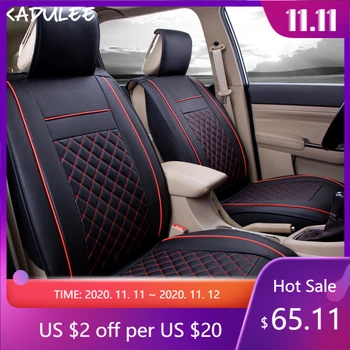 

KADULEE pu leather car seat covers set for fiat palio peugeot 508 toyota auris kia rio 2 3 camry 50 alfa 147 car seats protector
