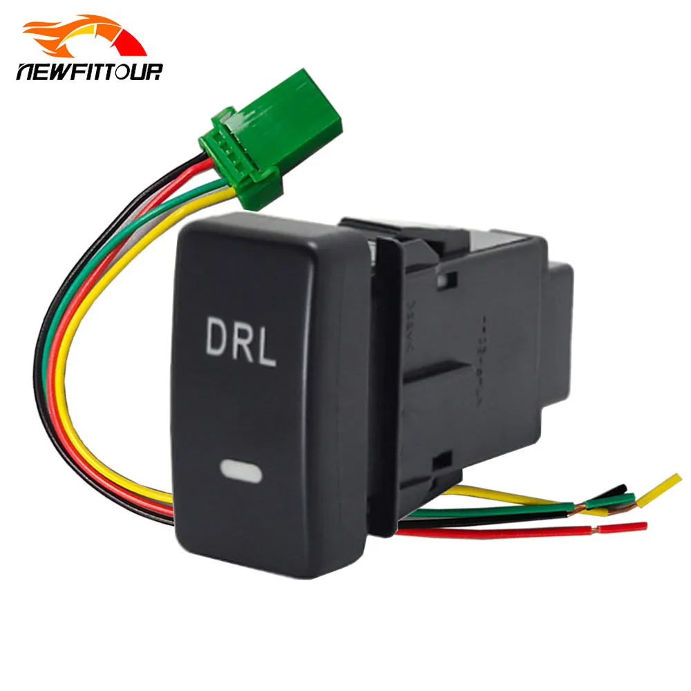 Per Honda Civic 2012 -2014 Accord Crv Fit 1Pc Interruttore Luce Di Marcia Diurna Per Auto Pulsante Drl Con Cavo Di Collegamento