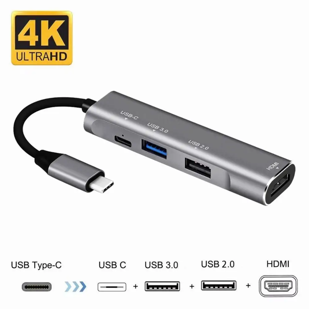 Телефонный адаптер для Samsung S9 Plus Note 9 Dex Cable USB C к HDMI Macbook Type Hub Huawei Mate P20 Pro|Док-станции|
