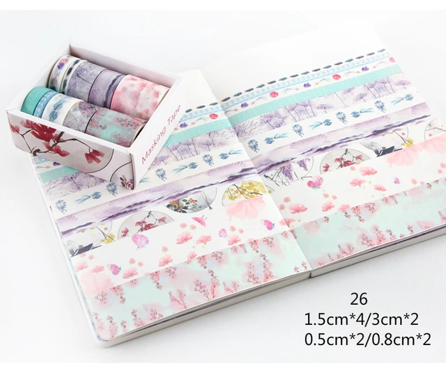 Mr Paper 26 Designs 10pcs/box Cute Cartoon Animals Washi Tapes Scrapbooking DIY Deco Creative Japanese Kawaii Masking Tapes 26